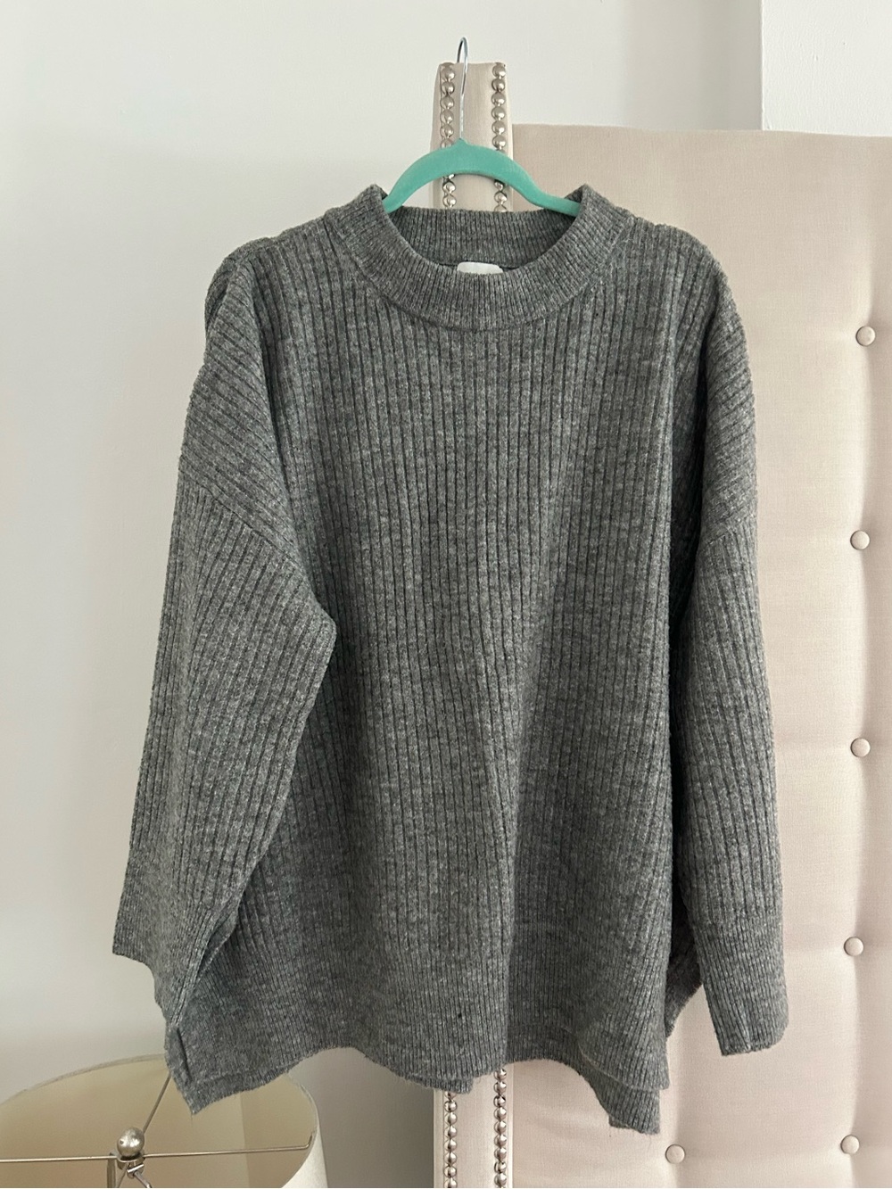 NWOT H&M gray ribbed sweater XXL